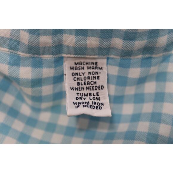 Ralph Lauren Classic Fit Blue Gingham Plaid Men's M Button-Down Shirt Flesh Pony - Picture 3 of 11